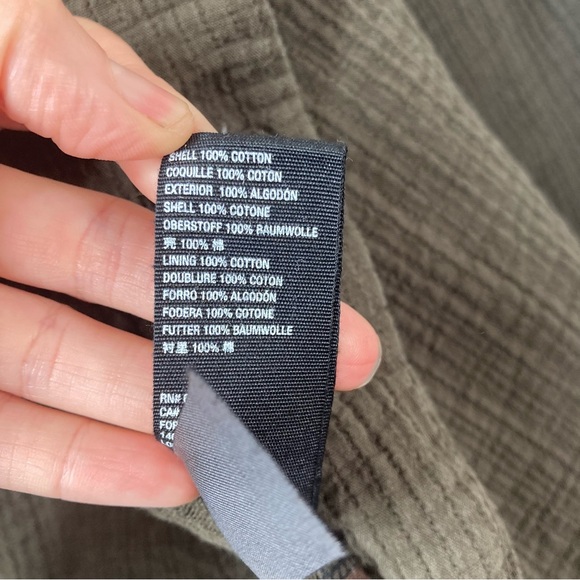 free People Rowan Blazer Gauze Cotton Olive Green Boho Médium Oversize Button Up - Picture 14 of 16